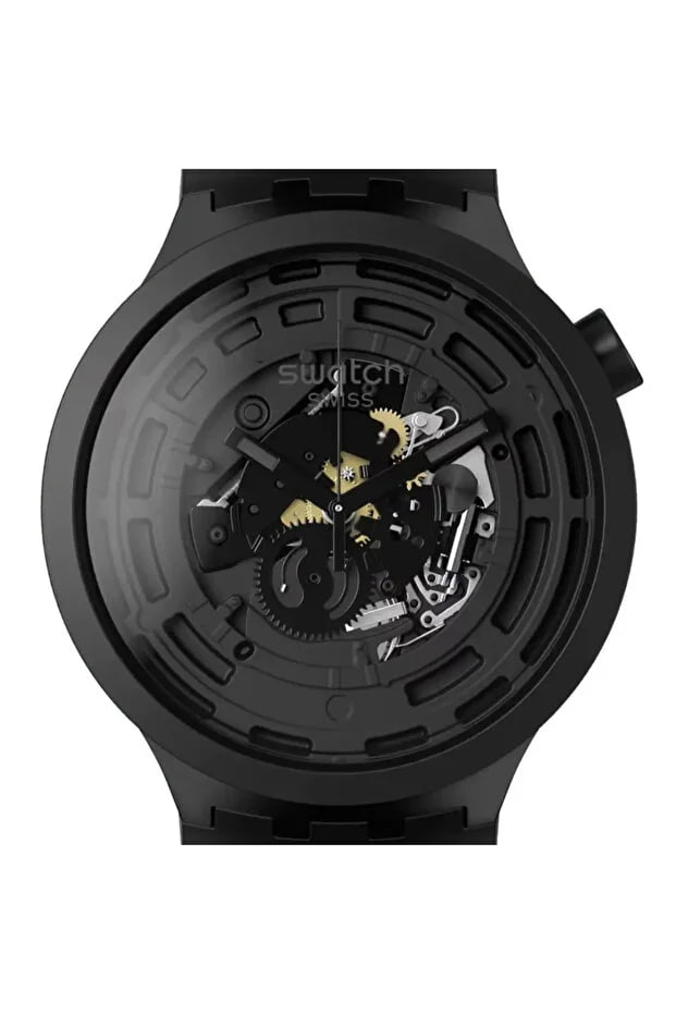 Swatch Men’s Analogue Quartz Movement Watch with Bioceramic 47mm Case and Bio-sourced Bracelet