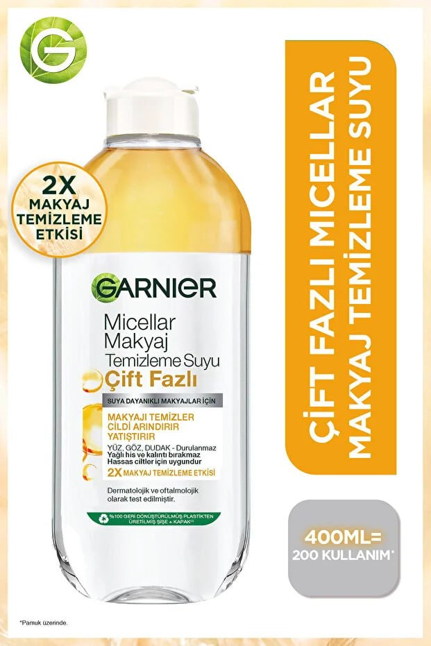 L'Oreal Paris Dual Phase Micellar Perfect Makeup Cleansing Water 400 Ml, Waterproof Makeup Removers